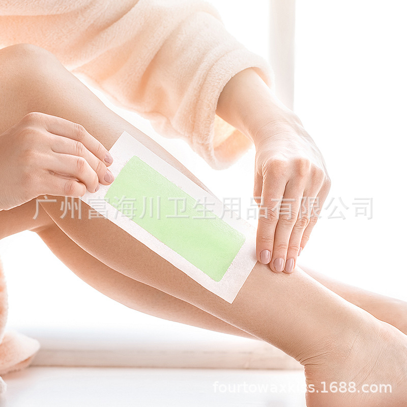 Waxkiss Hair Removal Wax Paper Full Body Rose Scented Natural Beeswax Hair Removal Paper Double-Sided Tear-Off 9*18.5cm