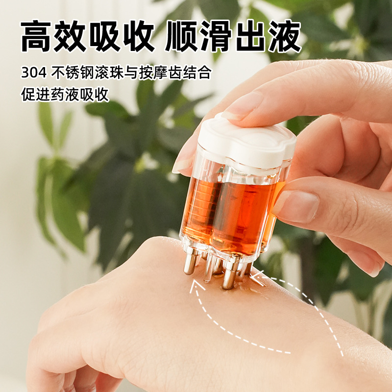 Cross-border Mino scalp applicator hair fixing liquid massage into the hair comb hair growth essential oil ball delivery liquid guide