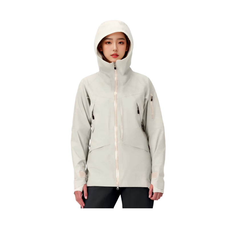 Женская уличная модная куртка с капюшоном, молнией, шнурком, ветронепроницаемая, водоотталкивающая, теплая, приталенная, для лыж