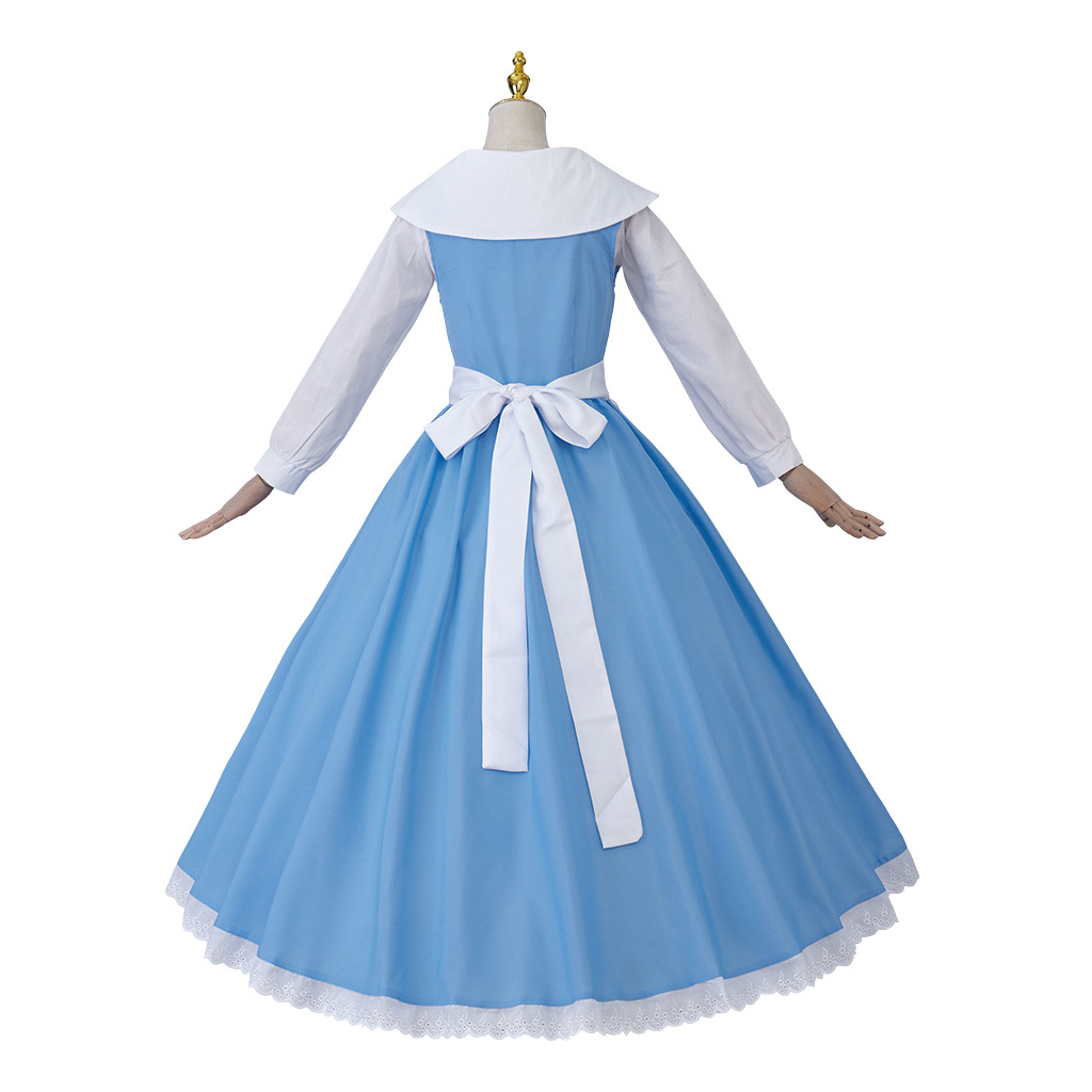 Beauty and the Beast Bell Maid Costume Cosplay Costume Princess Costume Performance Halloween Belle Princess Ready Stock