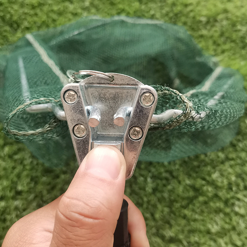 Triangular Landing Net for Large Fish, Foldable Integrated Aluminum Alloy Landing Net, Aluminum Alloy Small-Eye Net Head Landing Net, Telescopic Portable Net Factory