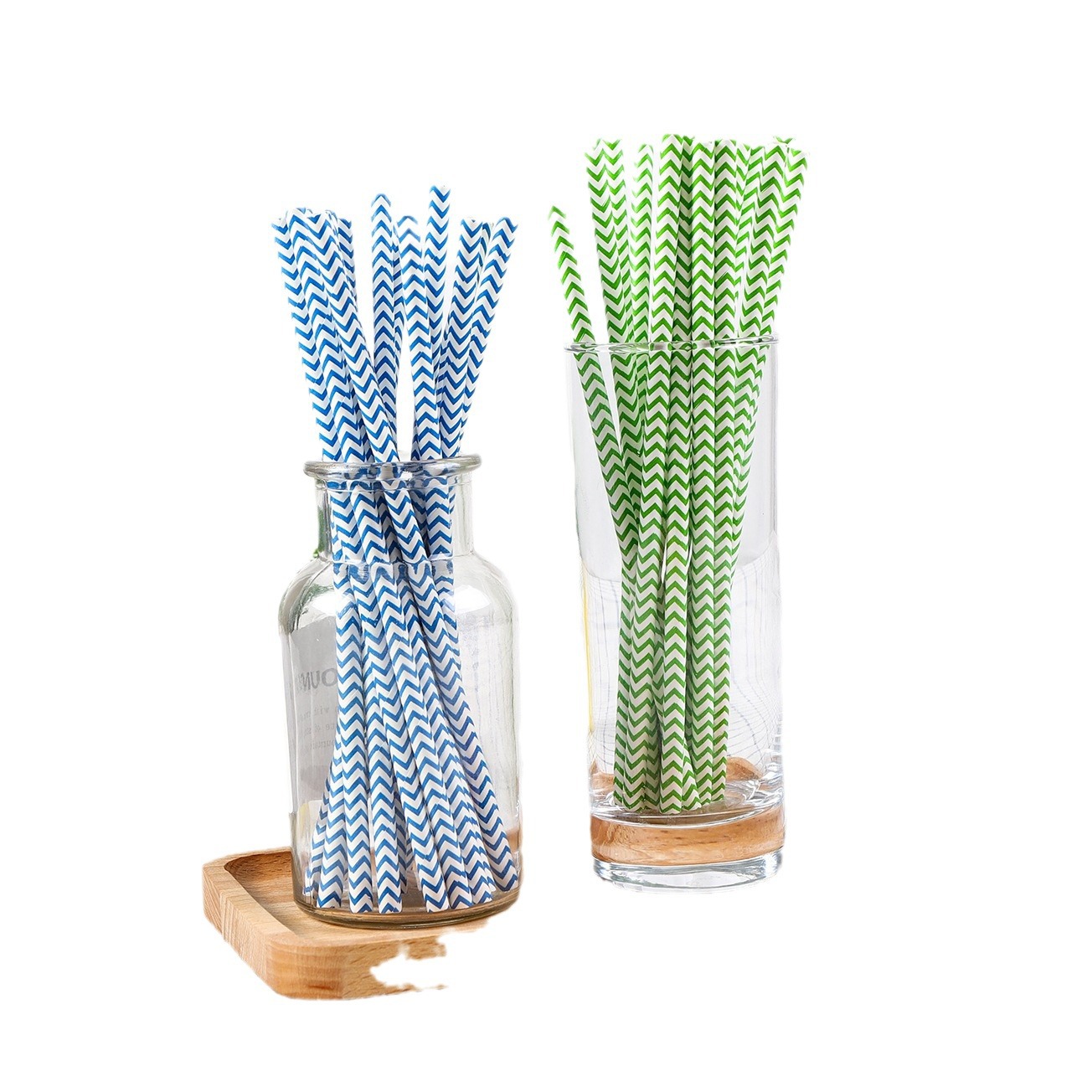 Factory Direct Supply in Stock Colorfulful Disposable Paper Creative Holiday Party Hotel Handicraft Paper Straws