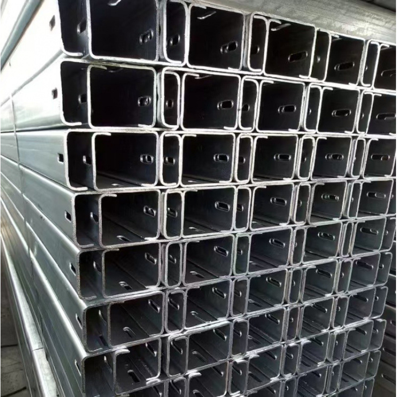 Foshan galvanized C steel engineering steel structure curtain wall workshop hot-dip galvanized roof purlin hot-rolled cold-formed steel