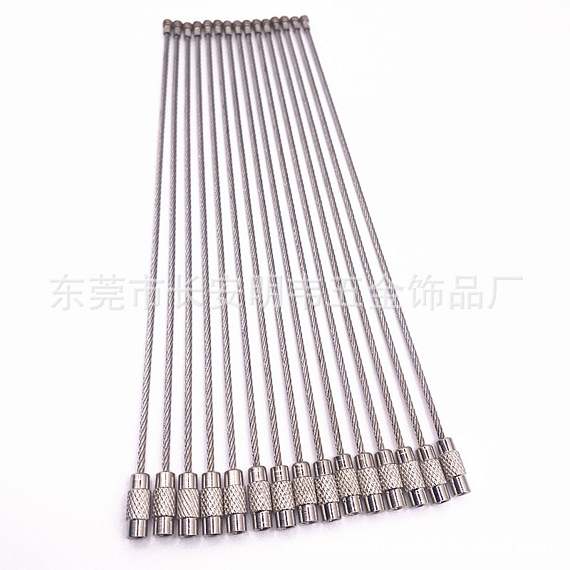 Ready Supply of Stainless Steel Wire Rings, Weiye Rope, Luggage Tag Key Ring, Wire Rope Ring