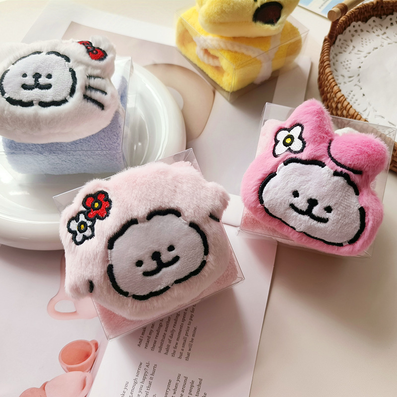 Полотенце с изображением щенка утолщенное ручное полотенце коралловый велюр детское полотенце для детского сада подарок на день рождения