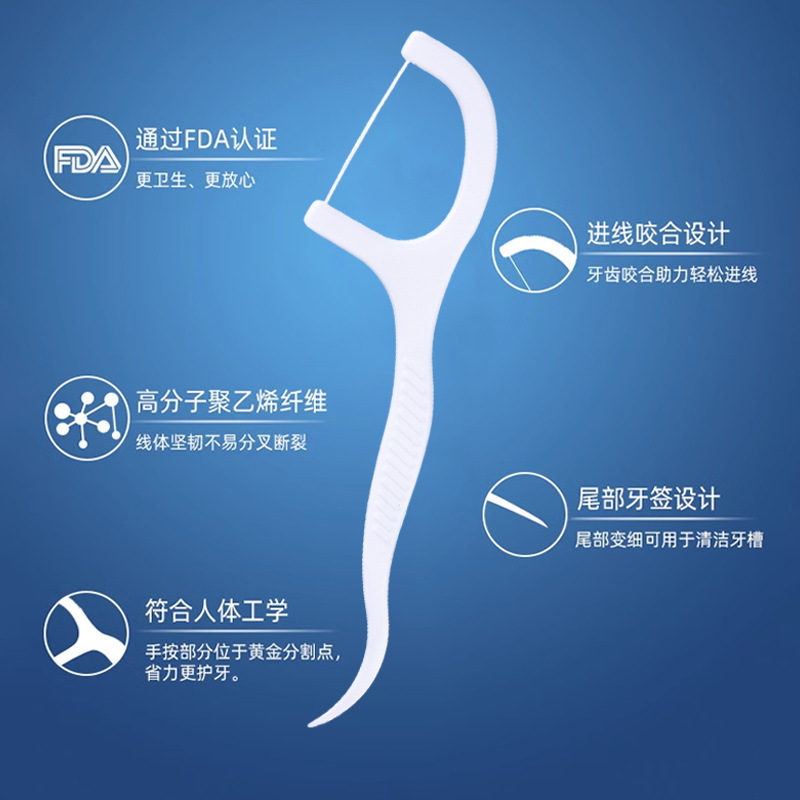 Dental Floss Oral cleaning boxed dental floss 50 PCs plastic dental floss multifunctional dental floss portable boxed dental floss stick