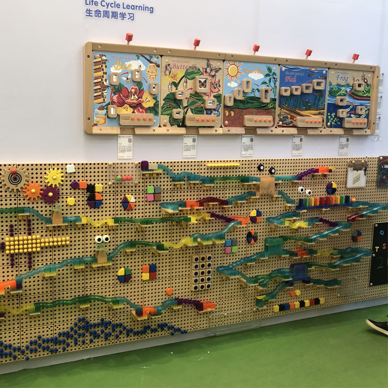 Kindergarten Wall Toys Wall Activity Wall Building Block Wall Toys Early Education Kidsren's Ever-Changing Game Wall Hole Board Wall