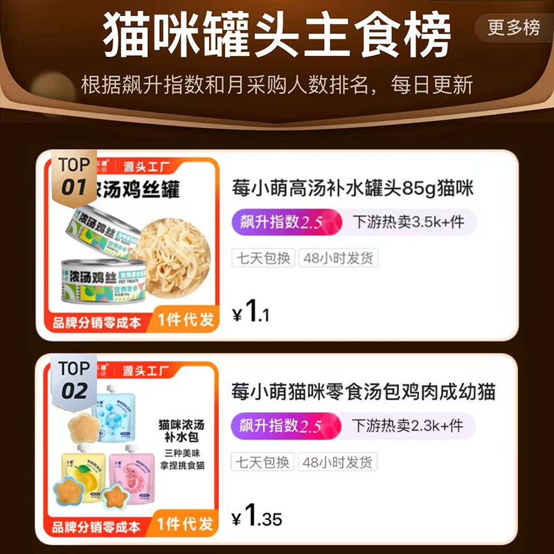 Berry Xiaomeng Cat Snacks Soup Packs Chicken Adult Kitten Wet Food Hydrating Cat Rice Canned Cat Strips Pet Snacks Wholesale