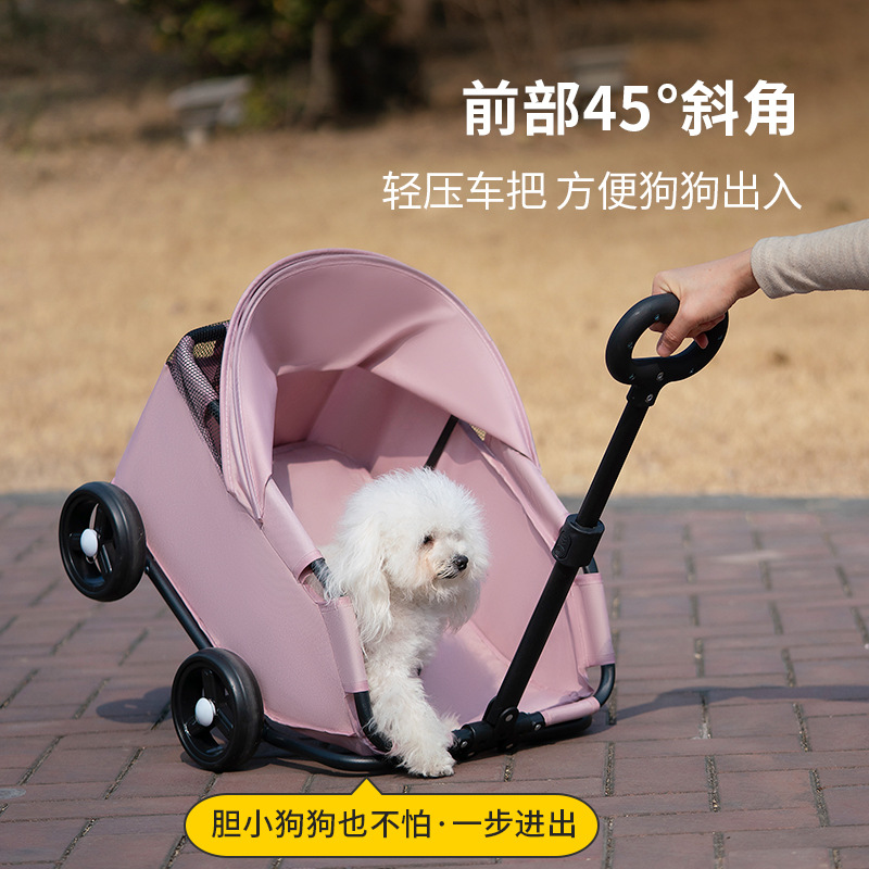 Small Pet Cart Dog Cat Teddy Baby Cart Out Small Pet Cart Lightweight Foldable Outdoor