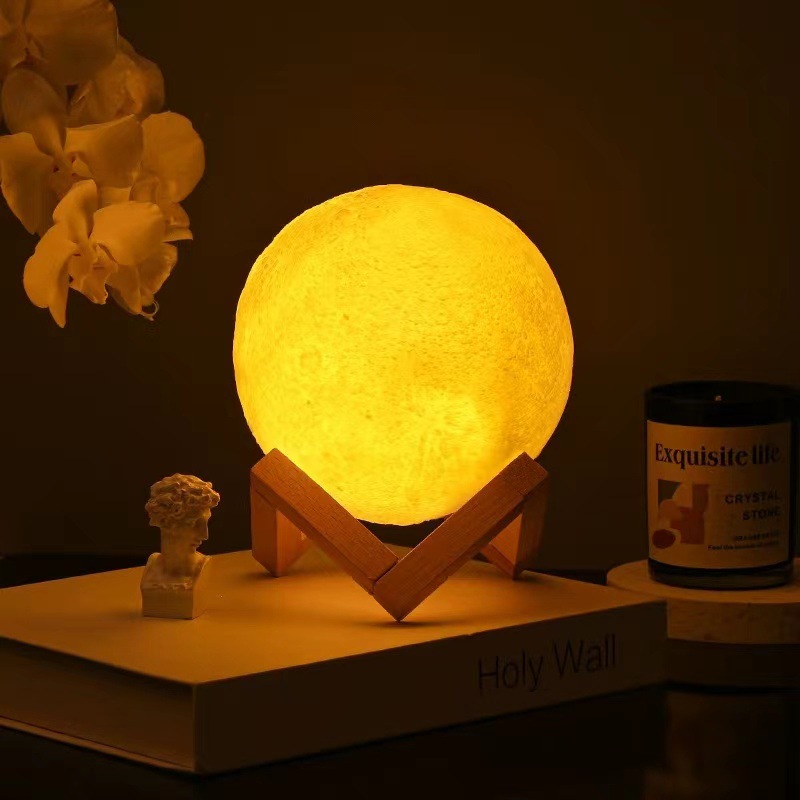 Mid-Autumn Festival Event Creative Moon Lamp Night Light Starry Sky Lamp Table Lamp Bedside Atmosphere Lamp Planet Ornaments Moon Lamp