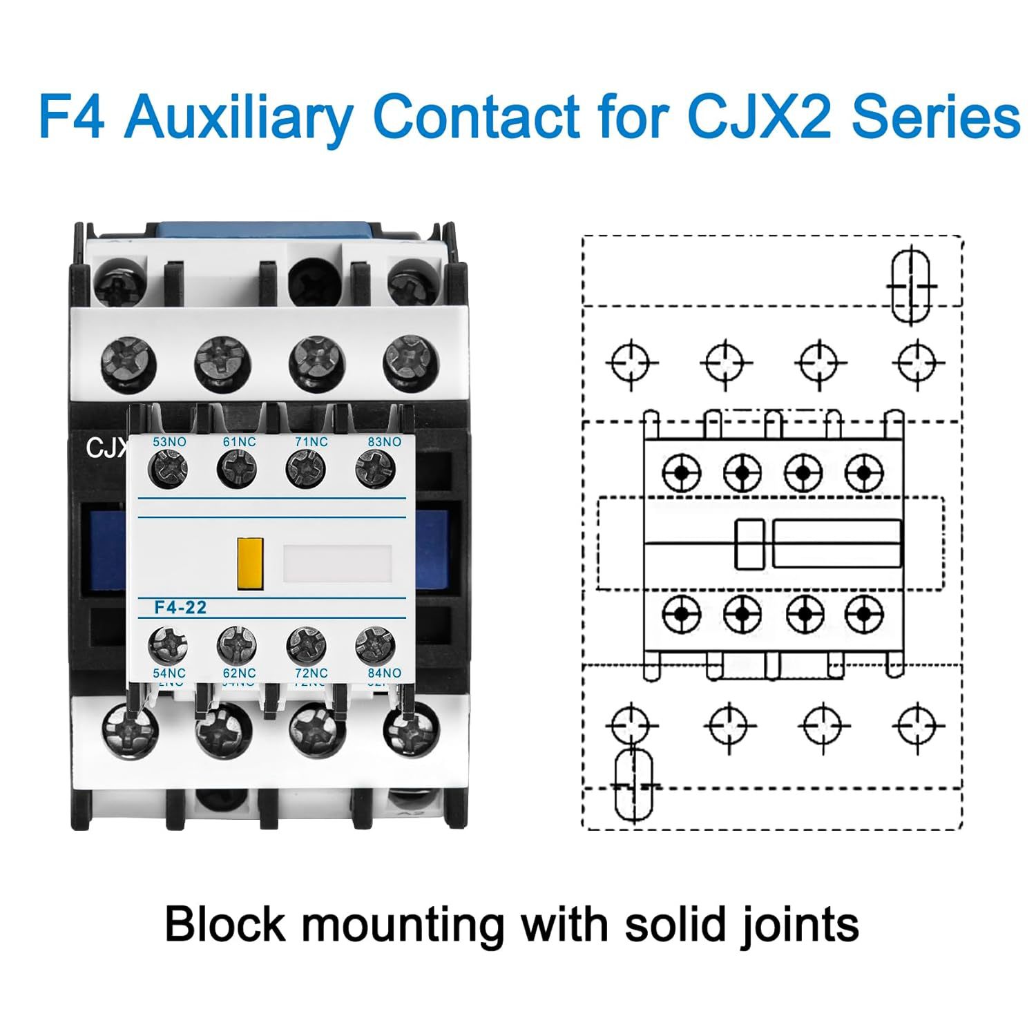 Heschen Ac-Schütz-Hilfskontaktblöcke, F4-22, 4-Polar, 2No