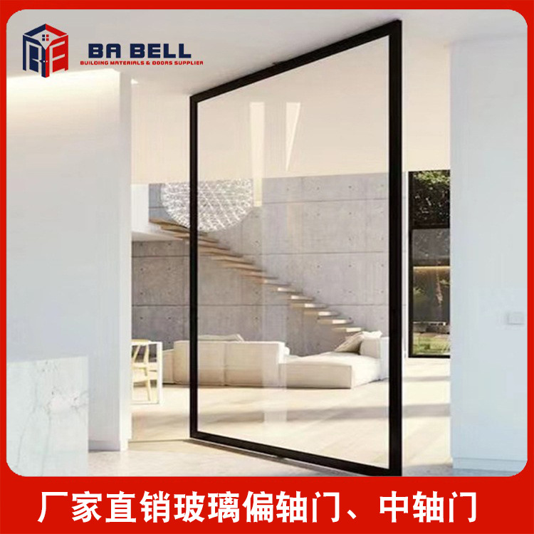 Пневматическая стеклянная осевая дверь для офисов и выставочных залов, вращающаяся дверь, электрическая частично осевая стеклянная дверь для торговых центров и отелей