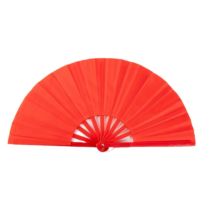 Tai Chi Fan Kung Fu Fan Student Dance Fan Double-sided Sound Fan Exercise Fan Folding Fan Chinese Style Martial Arts Red Fan