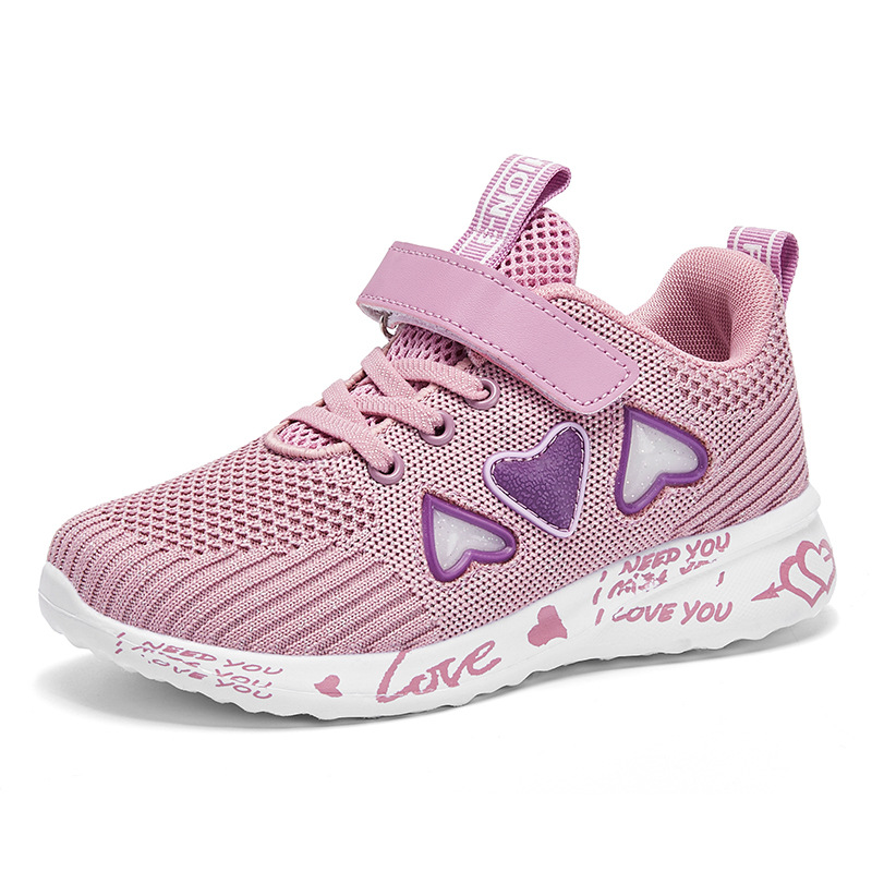 Cross-Border Hot Selling Girls' Shoes Summer Hollow Breathable Mesh Shoes Girls Princess Shoes Children's Fashion Sports Shoes Trendy