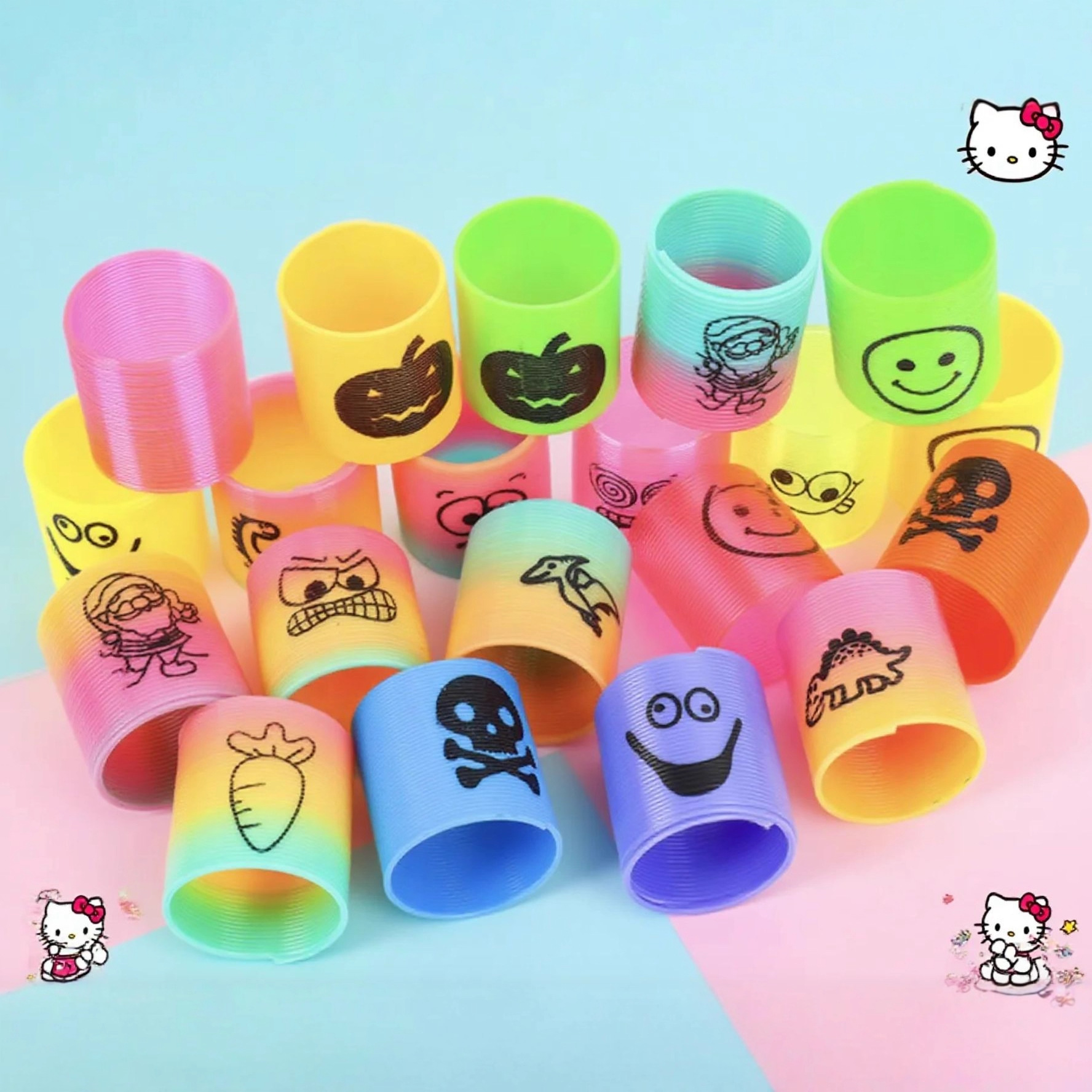 Производитель Мини Радужный Круг Улыбка Разные Размеры Многоуровневый Эластичный Круг Цветные Ностальгические Детские Игрушки Оптовая Продажа