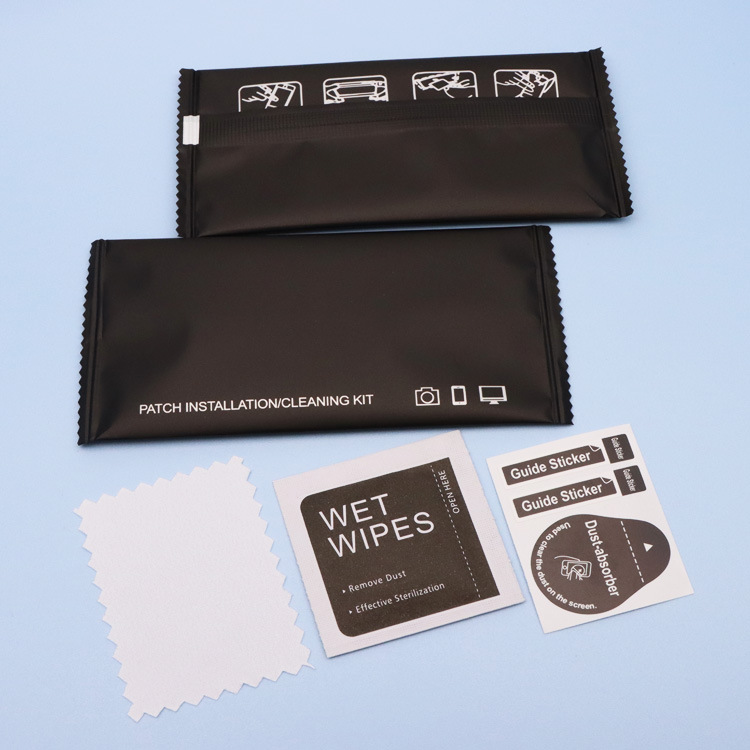 Cross-border e-commerce screen film kit mobile phone tempered film auxiliary film tool suit cleaning kit