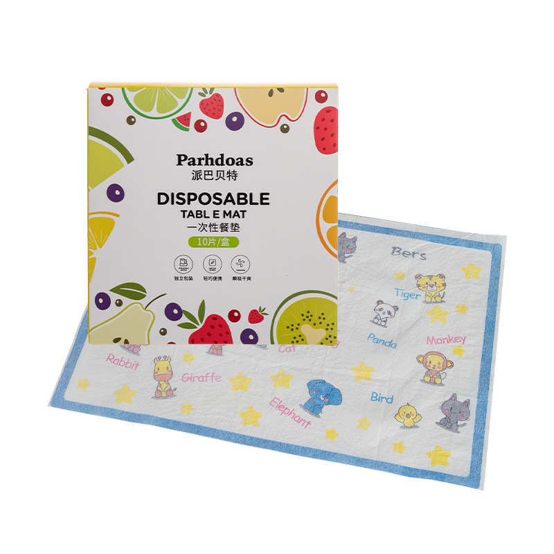 Doraemon children's disposable placemat wipe-free disposable dining table mat individually packaged 10 pieces 6488 pieces