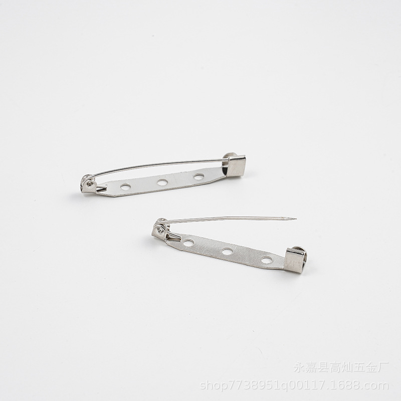 Metal safety pin corsage badge simple pin brooch ribbon DIY jewelry accessories manufacturers