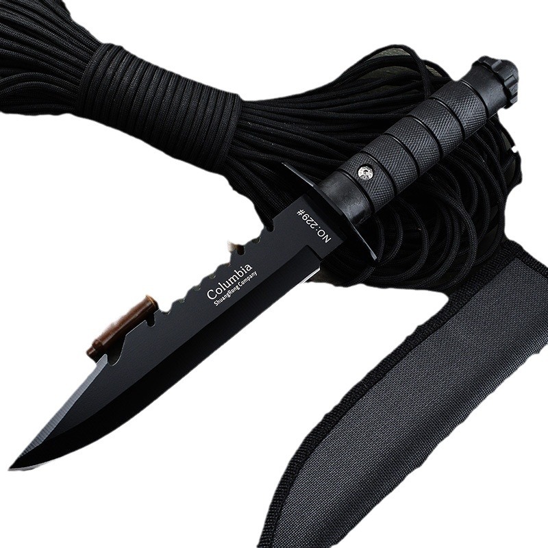 Outdoor High Hardness Multifunctional Knife Stainless Steel Knife Outdoor Camping Knife Wilderness Survival Knife Portable Knife Straight
