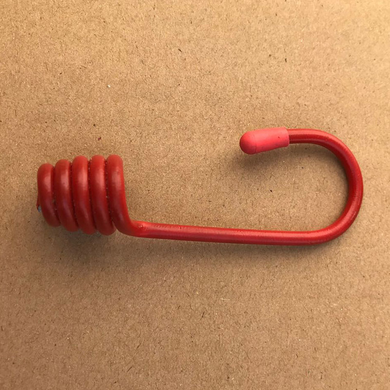 Head Sealing with Hook, Plastic-Coated Head Elastic Rope, Motorcycle Binding Belt, Luggage Rope, Outdoor Camping Hook Fixing Rope