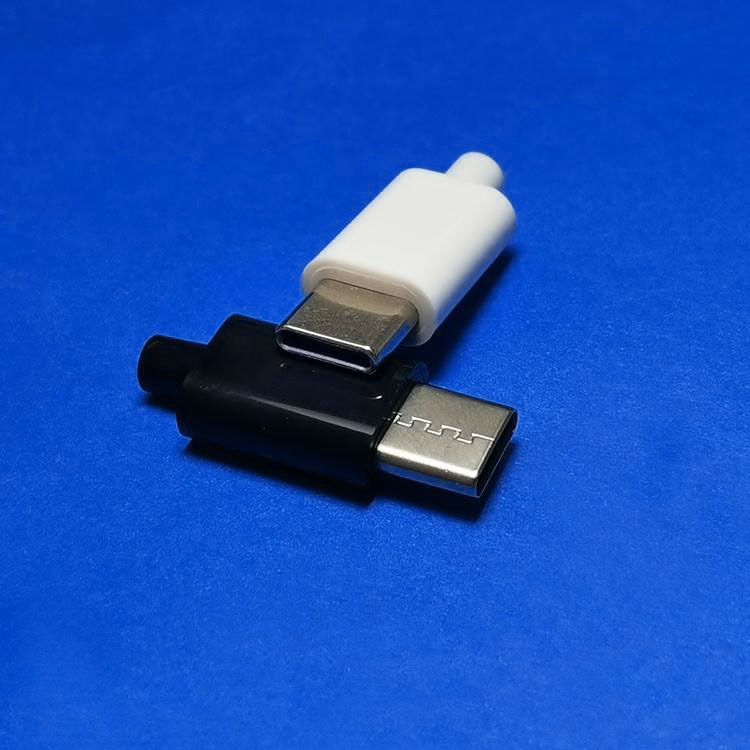 Оболочка кабеля данных гарнитуры TYPE-C резиновая черно-белая, подходит для хвостового трубки, внутренний клей