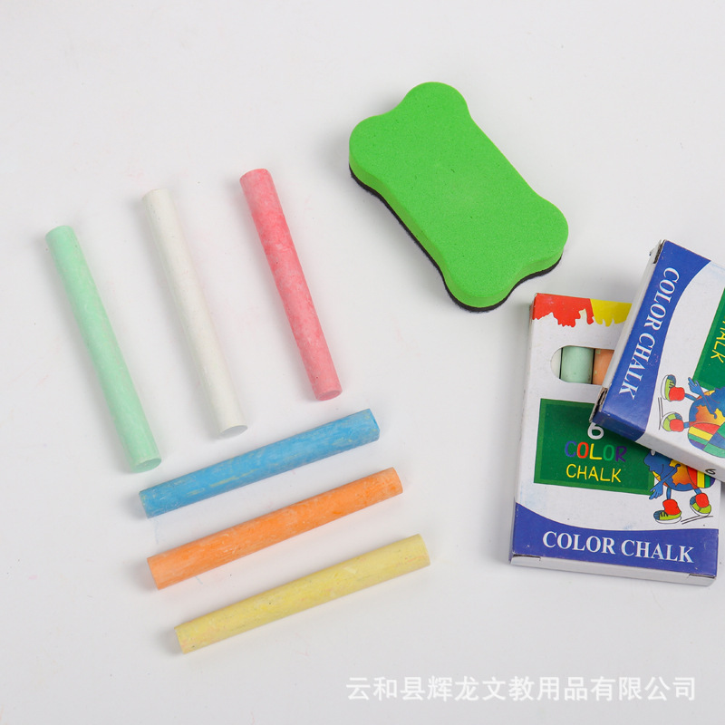 Factory wholesale chalk gypsum powder ordinary color chalk teaching chalk children writing chalk graffiti