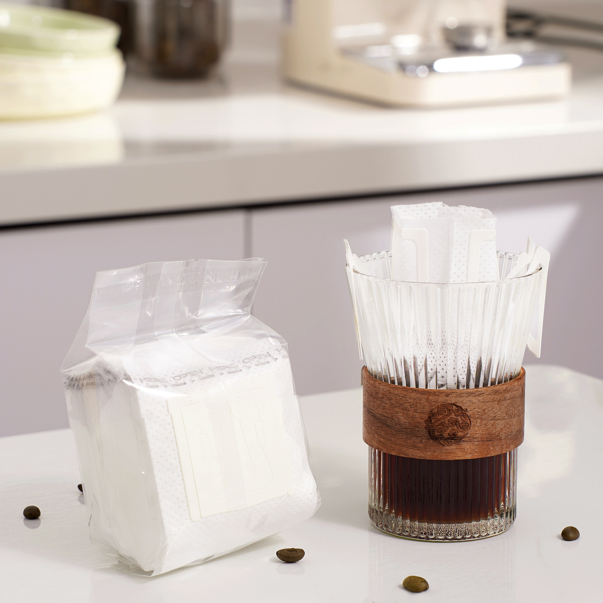 Hanging Ear Coffee Filter Paper Portable Drip Hand Filter Cup Filter Paper Bag Filter Mesh Coffee Powder Filter Bag Bag