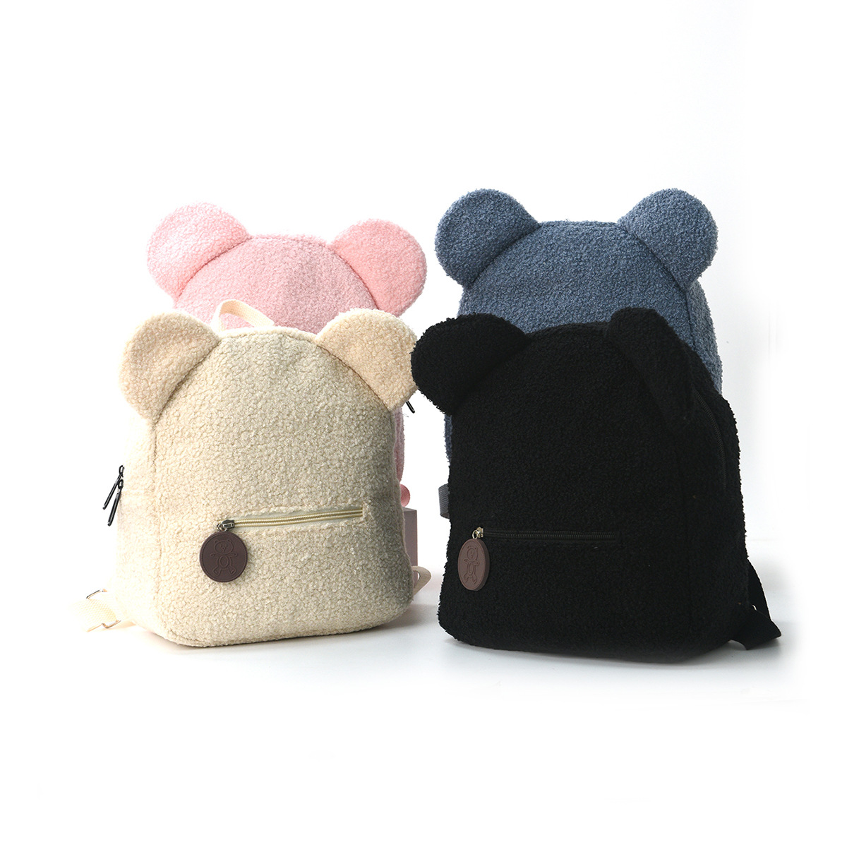 Foreign trade plush backpack 2025 new fashion casual ears bear backpack cartoon children's backpack
