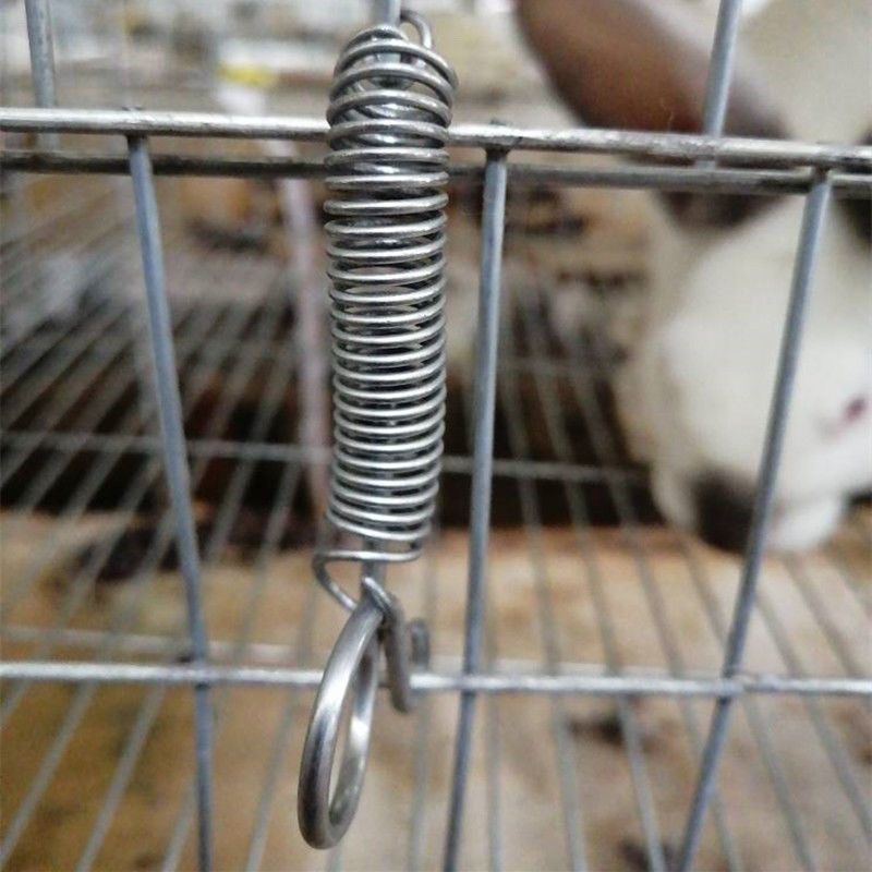 Rabbit Cage Door Spring Hook Breeding Accessories Hook Rabbit Spring Cage Door Hook Spring Clip