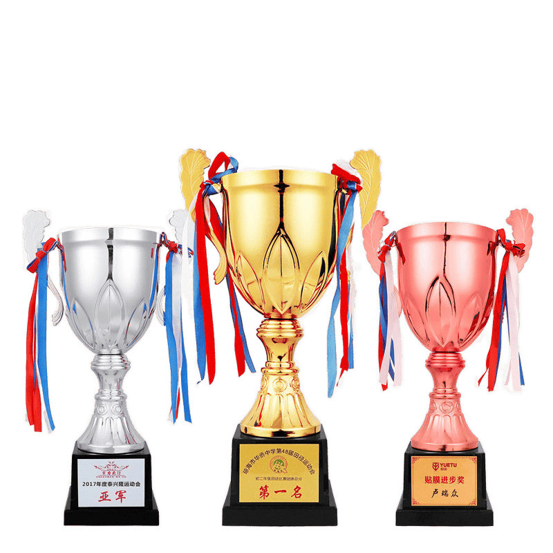 Trophy Creative Trophy Metal Custom Football Basketball Custom Engraving Competition Children's Primary School Sports Meeting Wholesale