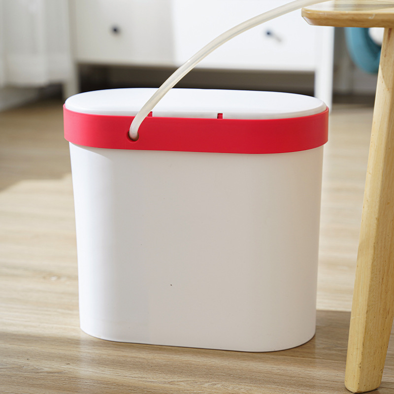 Plastic Household Dry and Wet Separation Trash Can with Lid, Kitchen Waste Draining Trash Can, Tea Residue Filter Tea Bucket