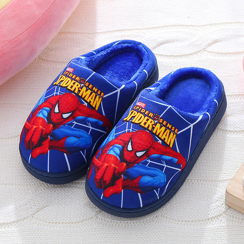Children's cotton slippers winter cartoon non-slip warm children's home indoor bag with cotton shoes for boys and girls tide