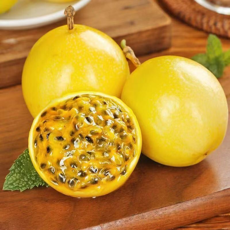 Hainan Qinmi No. 9 Golden Passion Fruit Seasonal Fresh Large Fruit Golden Fruit Non-Purple Passion Fruit Whole Box Batch