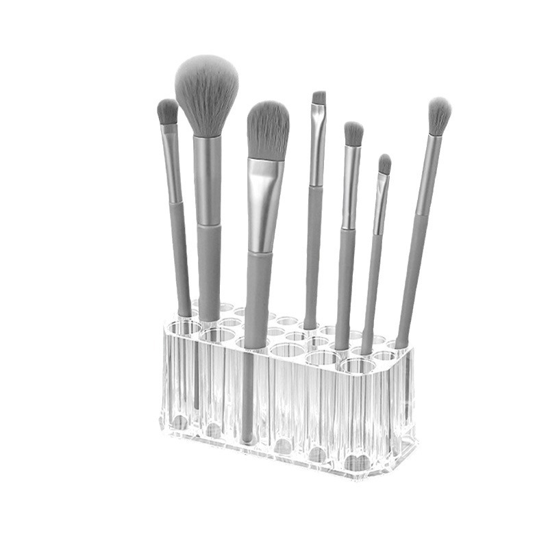 Multifunctional Transparent 26-Hole Makeup Brush Storage Tube Makeup Eyeliner Eyebrow Pencil Holder Acrylic Makeup Brush Storage Box