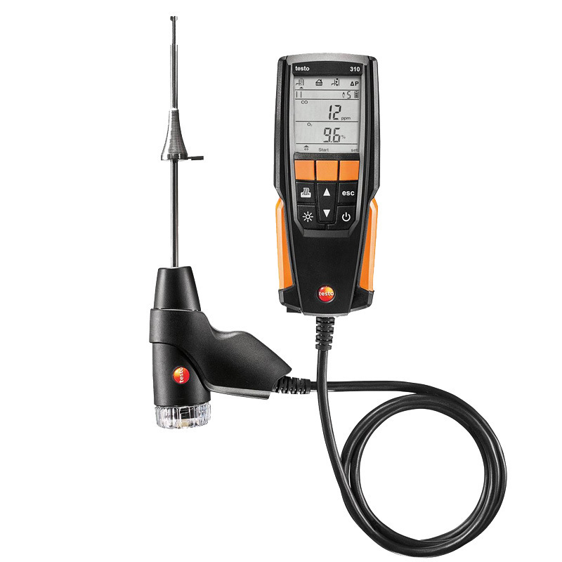 Testo Testo310 Flue Gas Analyzer Industrial Portable Co/O2 Gas Combustion Efficiency Boiler Detector