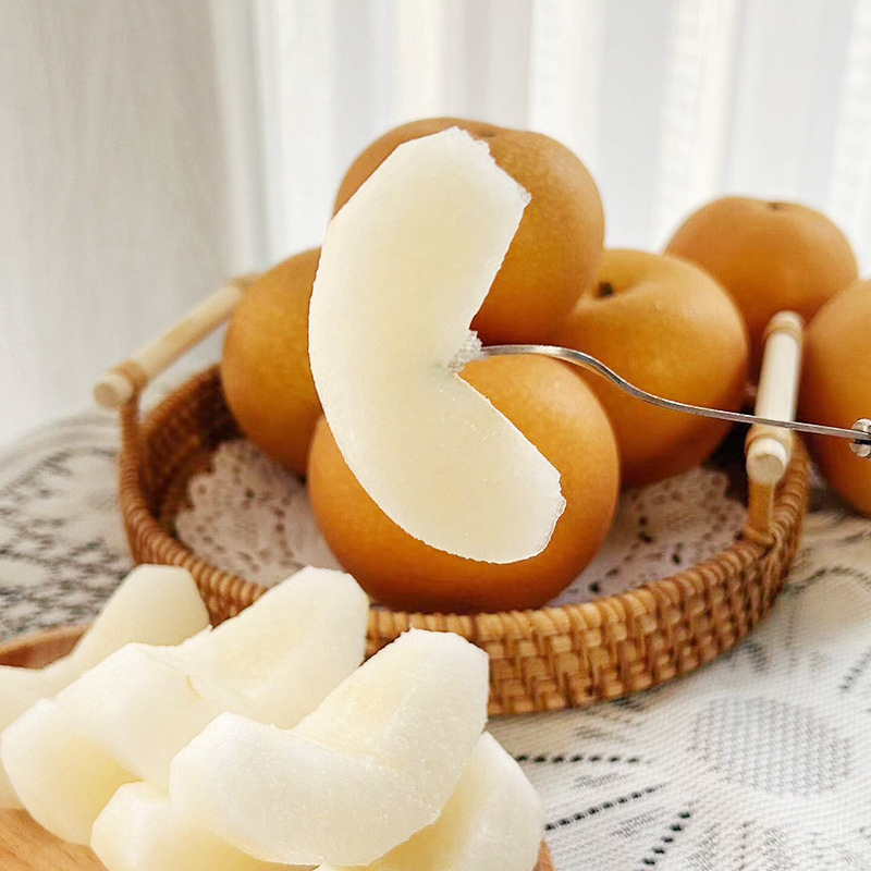 Authentic Shandong Qiuyue Pear Laiyang Pear Whole Box Wholesale Crispy Juicy Crispy Sweet Skin Thin Fresh Fruit Rock Sugar Pear