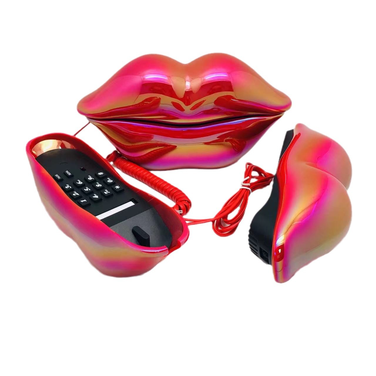 Colorful red European style red lip phone lip phone cross-border e-commerce gift phone