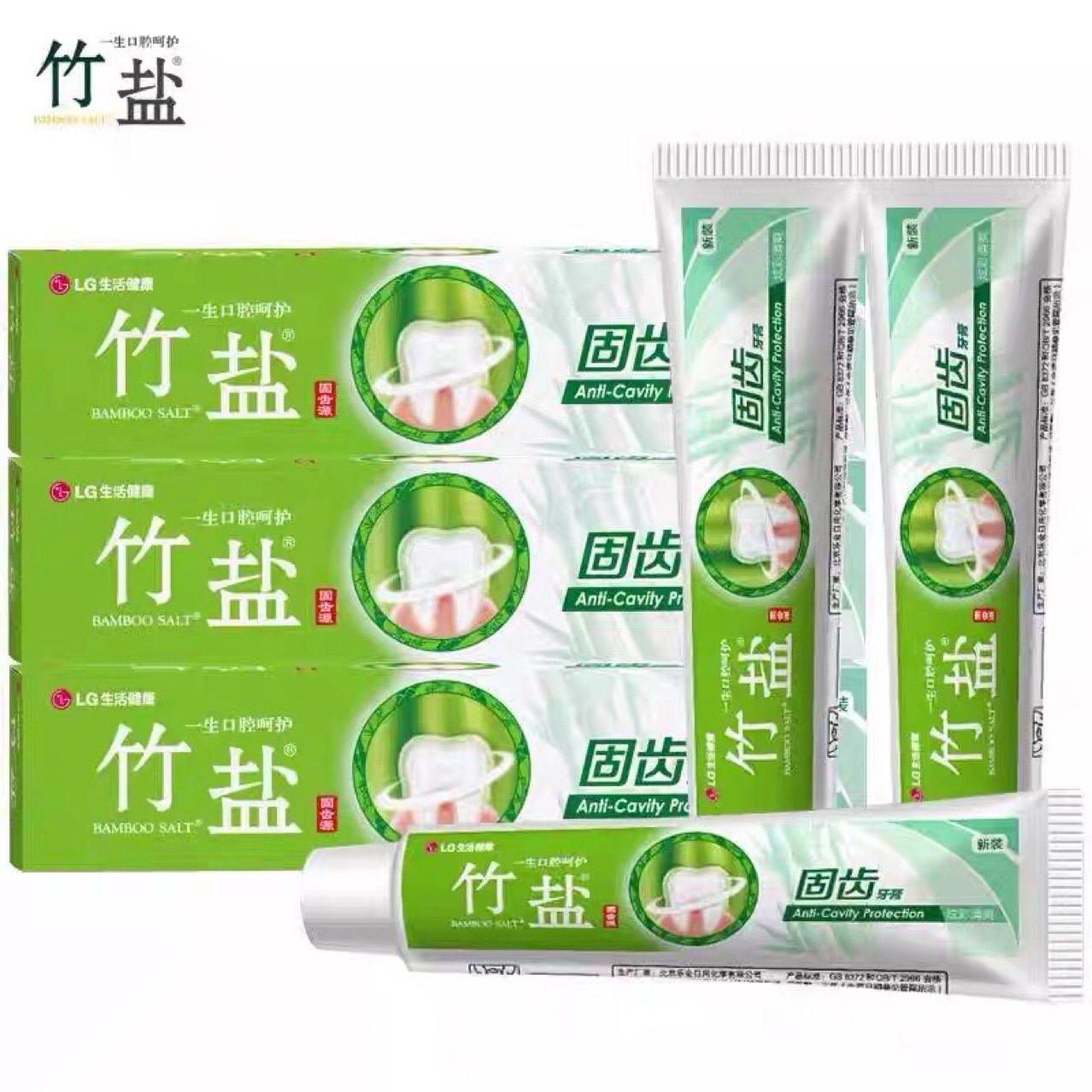 Зубная паста Lg с бамбуковой солью, источник силы, 115 г х 3 штуки