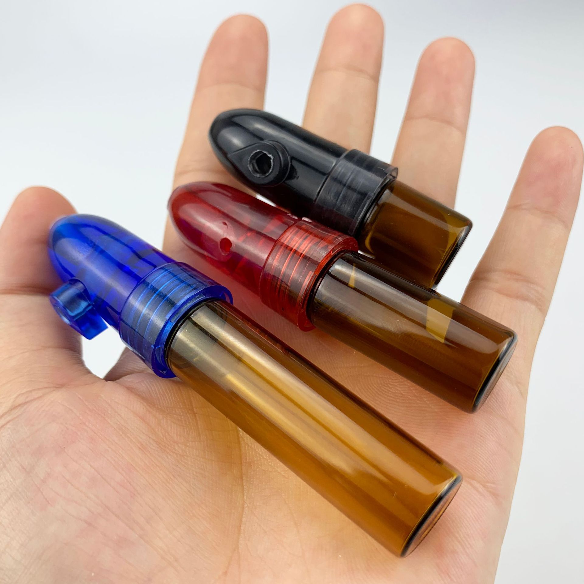 Wholesale portable 82mm snuff bottle storage tank sealed waterproof glass bottle medicine box storage bottle cross-border supply