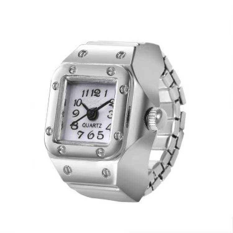 Ring Watch Watch Men's and Women's Couple Student Alloy Finger Watch Creative Color Simple Size Numbers Will Walk Real Watch