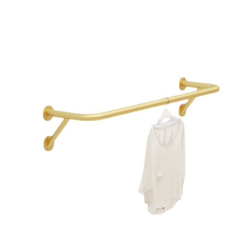 Wall-Mounted Stainless Steel Clothes Hanger Children's Clothing Display Rack Women's Clothing Store Shelf Creative Clothing Store Display Rack Display Props