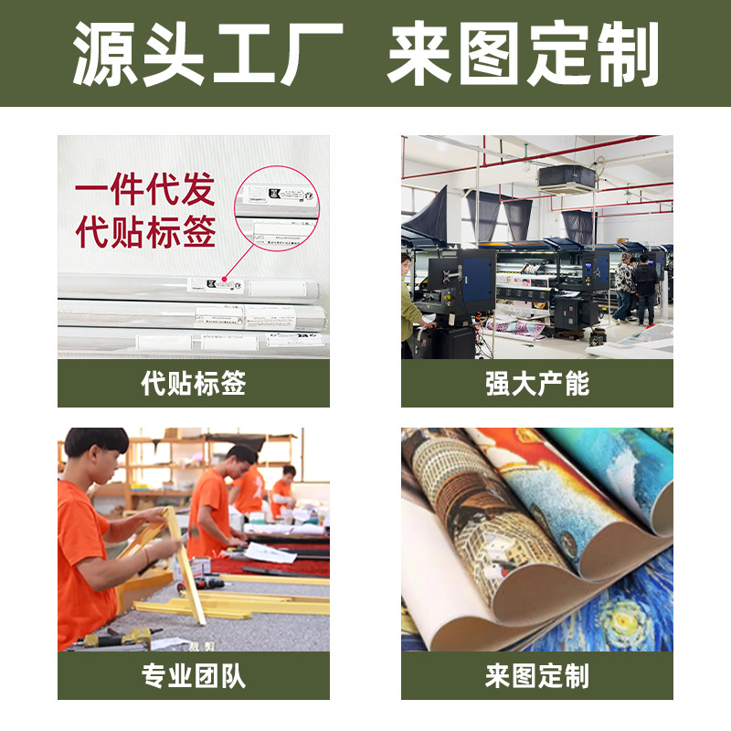 Living room decorative painting cross-border dedicated to painting core canvas painting wholesale porch hanging painting custom poster frameless painting generation