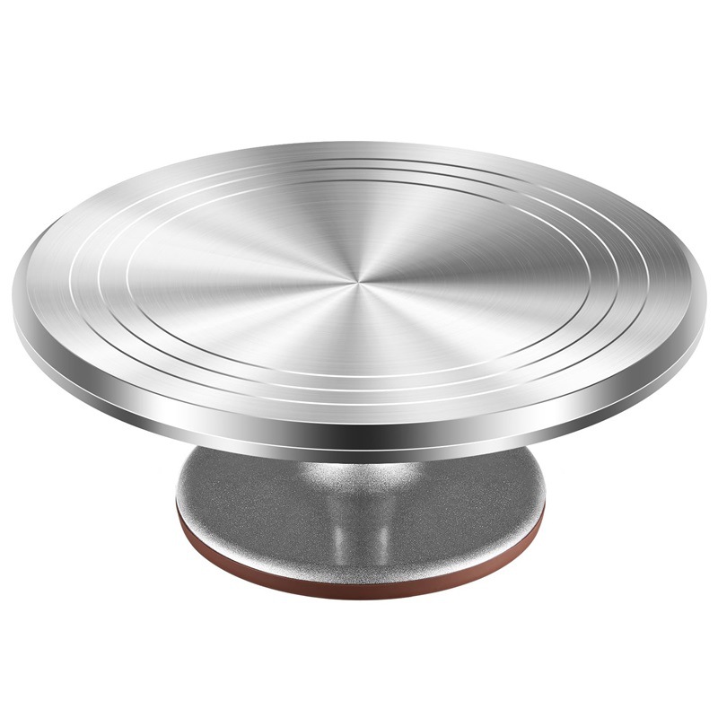 Aluminum alloy turntable 12 inch rotating cake turntable with non-slip mat bottom baking utensils cake decoration supplies