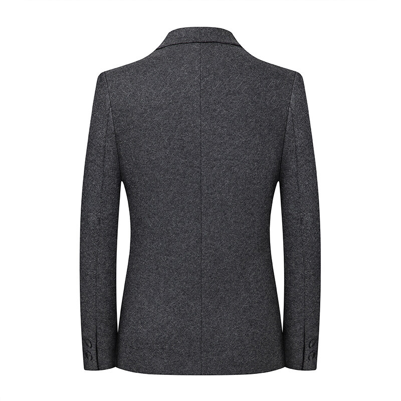 Autumn and winter new sheep wool suit suit slim suit business casual men's suit gray pullover