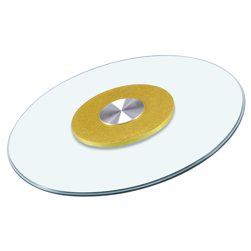Turntable Dining Table Tempered Glass Household Round Dining Table Turntable Table Glass Turntable Conjoined Base No Need to Install