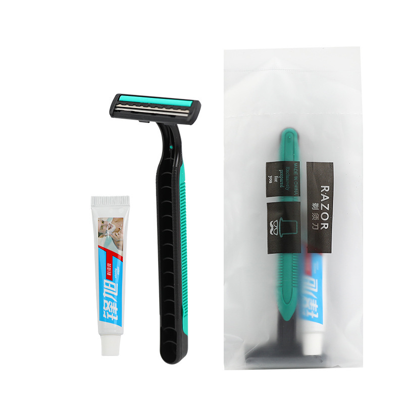 Independent Waterproof Packaging Disposable Razor with Paste Hotel Special Manual Razor Toiletries Wholesale