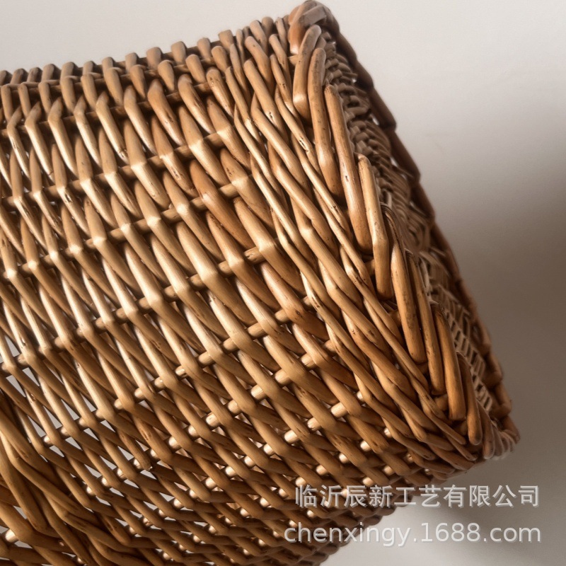 Rattan Flower Basket, Hand-Woven Thick Basket, Gardening Furniture, Flower Shop, Grocery Store, Fruit Storage Basket, Wicker Basket