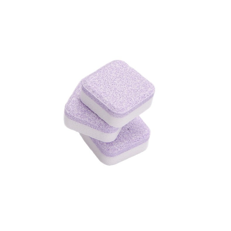 Cross-Border Temutiktok Dishwashing Block Dishwasher Special Solid Detergent Dishwashing Tablets Cleaning Tablets Bright Dish Purple and White