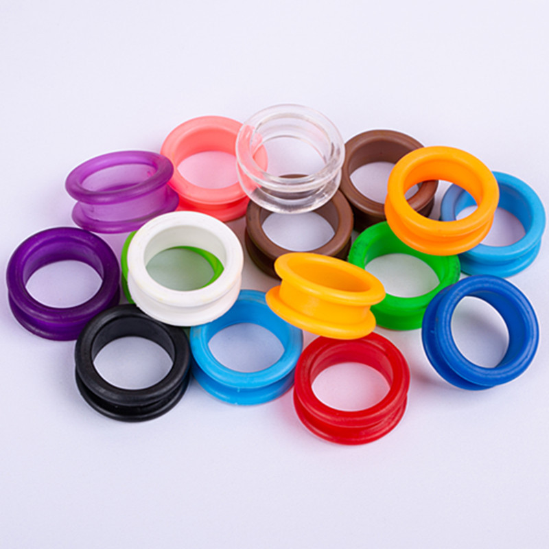 Набор силиконовых колец для ножниц, аксессуары для ножниц для домашних животных, кольца для защиты пальцев, противоскользящие цветные кольца