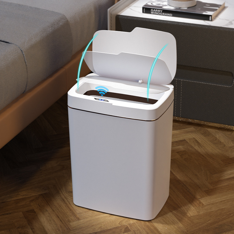 Smart trash can household bedroom kitchen toilet can be crevice automatic induction trash can high color value wholesale